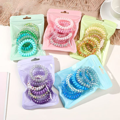 6pcs Plastic Hair ties/Bracelets